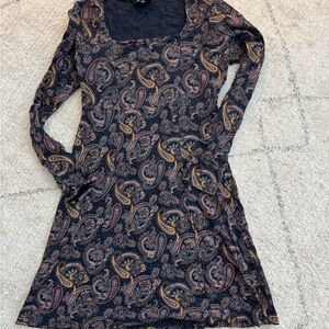 Known Supply Dark Paisley Dress
